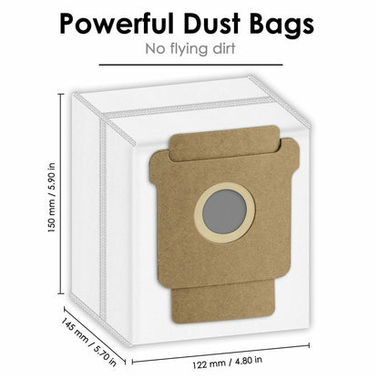 4Pcs Dust Bags for iRobot Roomba 105 Combo / 205 Dustcompactor / Plus 405 Combo / Plus 505 Combo Non Woven Fabric Vacuum Cleaner Replacement