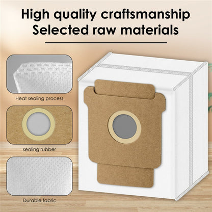 10Pcs Dust Bags for iRobot Roomba 105 Combo / 205 Dustcompactor / Plus 405 Combo / Plus 505 Combo Non Woven Fabric Vacuum Cleaner Replacement