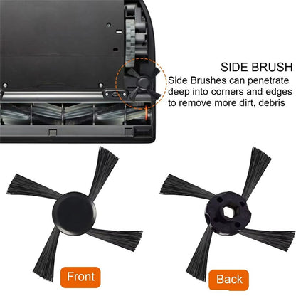 2Pcs Four Arm Side Brush for Neato Botvac D70E / D75 / D80 / D85 Robot Vacuum Edge Cleaning Accessories