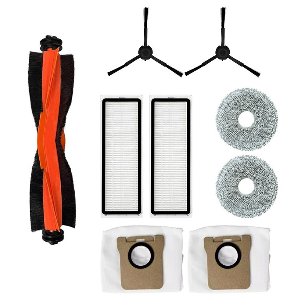 9Pcs / Set For Xiaomi Robot Vacuum X20 Pro  /  X20 Max Replacement Parts Kit with Main Brush Side Brush Filter Mop Cloth Dust Bag
