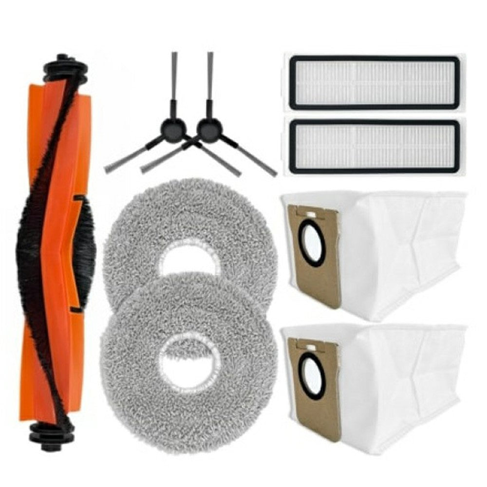 9Pcs / Set For Xiaomi Robot Vacuum X20 Pro  /  X20 Max Replacement Parts Kit with Main Brush Side Brush Filter Mop Cloth Dust Bag