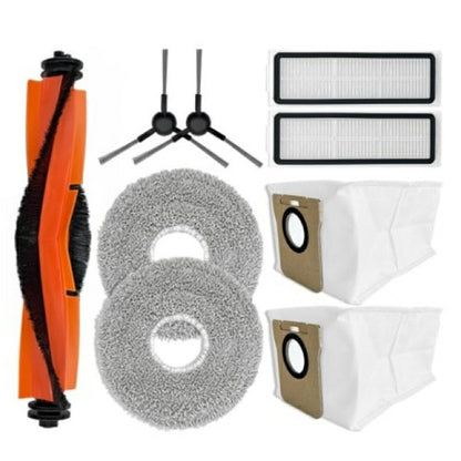 9Pcs / Set For Xiaomi Robot Vacuum X20 Pro  /  X20 Max Replacement Parts Kit with Main Brush Side Brush Filter Mop Cloth Dust Bag