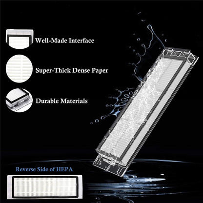 17Pcs Replacement Kit for Roborock S60 / S51 / S50 Vacuum Cleaner Main Brush Side Brush Mop Cloth Water Tank Filter Set