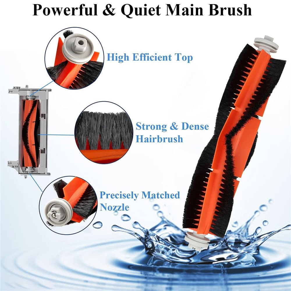 17Pcs Replacement Kit for Roborock S60 / S51 / S50 Vacuum Cleaner Main Brush Side Brush Mop Cloth Water Tank Filter Set