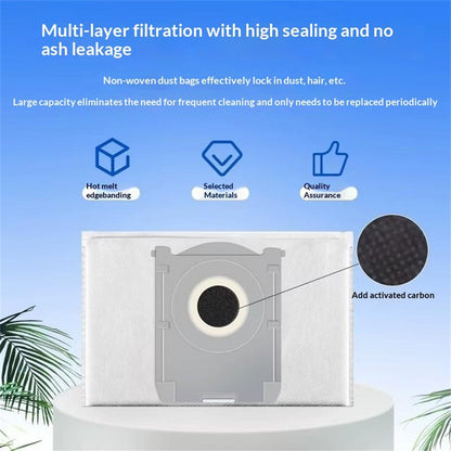 Dust Bag for Ecovacs Deebot T50 Pro / X8 Pro / T80 / X9 Robot Vacuum Antibacterial Dust Pouch Replacement