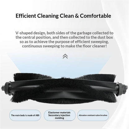 For Eufy Clean L50 Robot Vacuum Main Brush V-shaped Roller Brush Replacement ABS Nylon Bristles