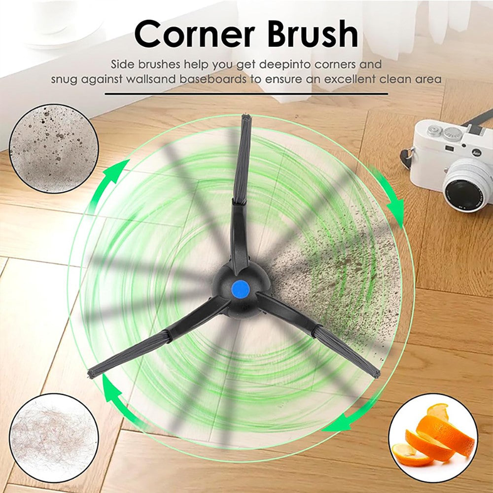 JUNSUNMAY 6Pcs Side Brush for Ecovacs Deebot T50 Pro  /  T50 Max  /  T50 Omni  /  T50 Pro Omni Robot Vacuum Cleaning Parts
