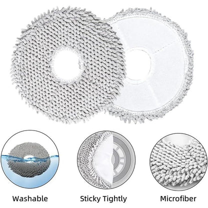 JUNSUNMAY 16Pcs  /  Set Replacement Parts Kit for Ecovacs Deebot T50 Pro  /  T50 Max  /  T50 Omni  /  T50 Pro Omni with Main Brush HEPA Filter Mop Pad Dust Bag