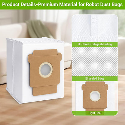JUNSUNMAY 6Pcs For iRobot Roomba Plus 505 Combo  /  405 Combo 2.8L Dust Bags Robot Vacuum Replacement Part