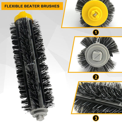 JUNSUNMAY 2 Sets Main Brush for iRobot Roomba 610 / 620 / 630 / 650 / 660 Robot Vacuum Replacement Replacement