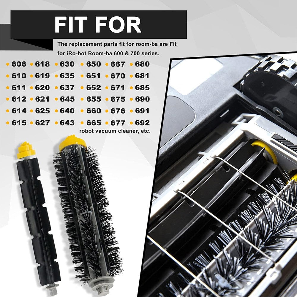 JUNSUNMAY 2 Sets Main Brush for iRobot Roomba 610 / 620 / 630 / 650 / 660 Robot Vacuum Replacement Replacement