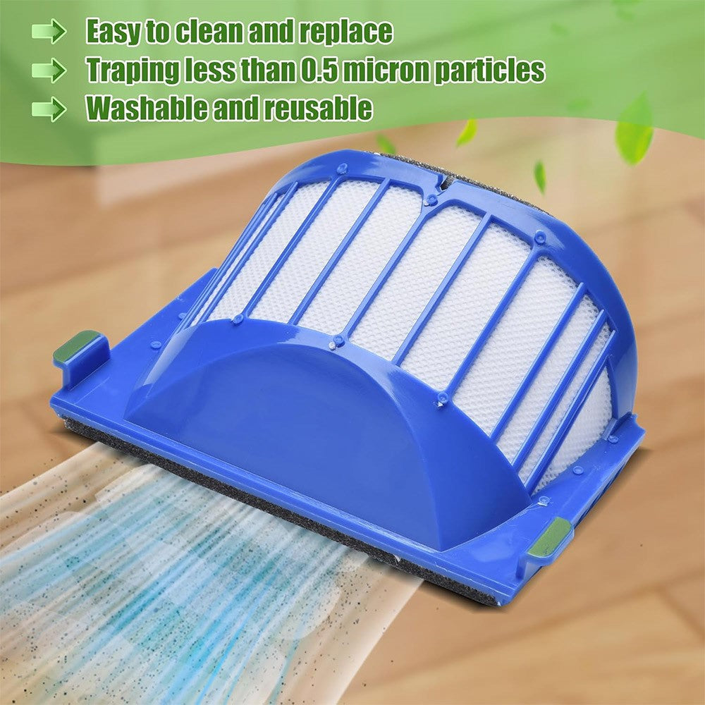 JUNSUNMAY 14Pcs / Set Vacuum Cleaner Parts Kit for iRobot Roomba 620 / 650 / 675 / 680 / 695 Main Brush Side Brush Filter with Cleaning Tool
