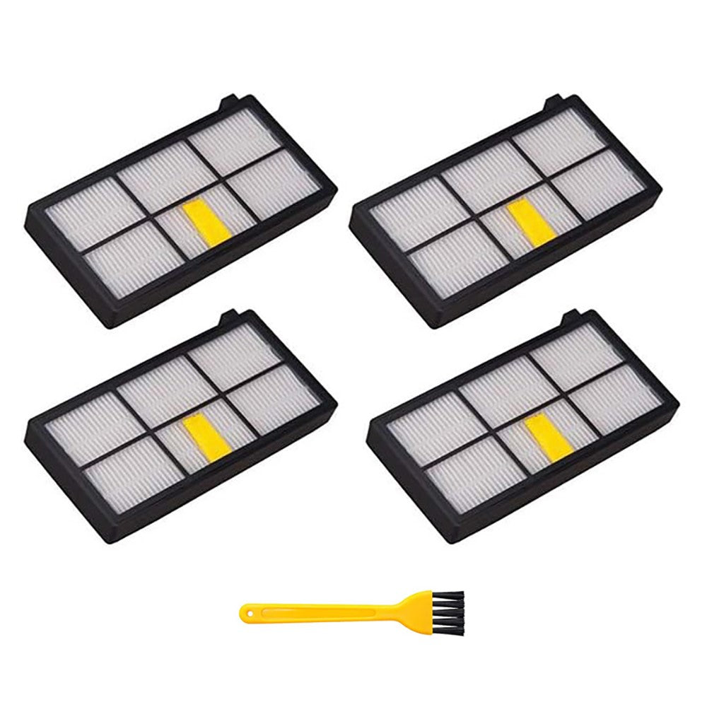 JUNSUNMAY 4Pcs HEPA Filter with Cleaning Brush for iRobot Roomba 860 / 870 / 880 / 960 / 980 Robot Vacuum Replacement Parts