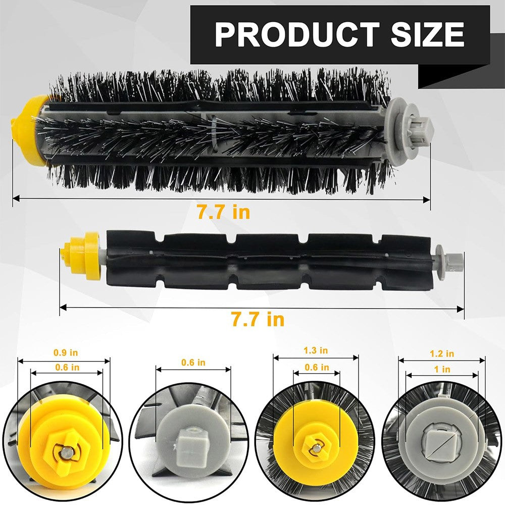 JUNSUNMAY 2Pcs Main Brush Set for iRobot Roomba 700 / 770 / 780 / 790 Robot Vacuum Replacement Parts