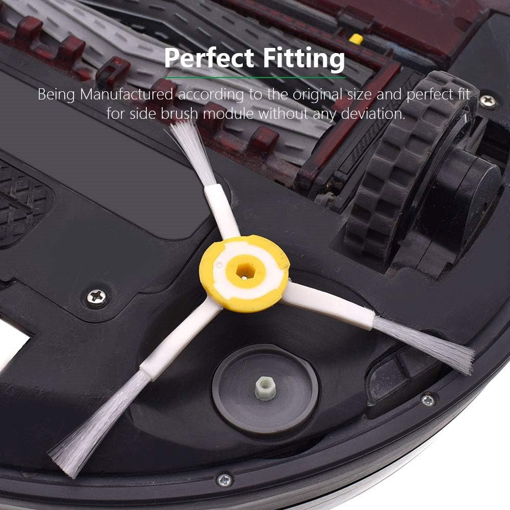 JUNSUNMAY 6Pcs Nylon Bristles Side Brush for iRobot Roomba 700 / 770 / 780 / 790 Robot Vacuum Replacement Parts