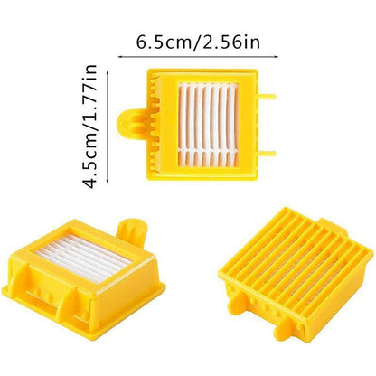 JUNSUNMAY 6Pcs Replacement Filter with Cleaning Brush for iRobot Roomba 700 / 770 / 780 / 790 Robot Vacuum