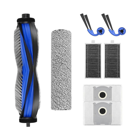 JUNSUNMAY 8Pcs  /  Set For Ecovacs Deebot X9 Pro Omni  /  X9 Pro Main Brush Filter Dust Bag Replacement Parts Kit Robot Vacuum Accessories