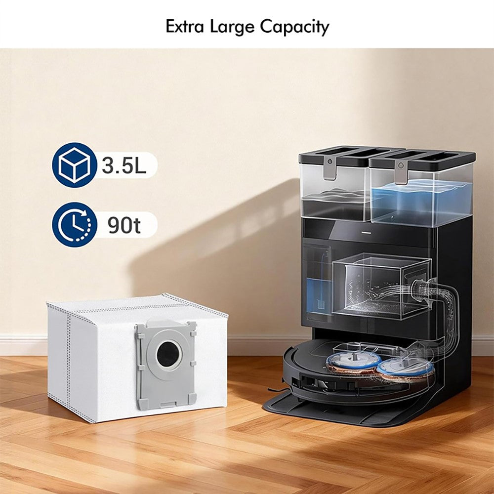 JUNSUNMAY 6Pcs 3.5L Dust Bags for Ecovacs Deebot X8 Omni / X8 Pro Omni / X9 Pro Omni / T50 Omni / T50 Pro Omni