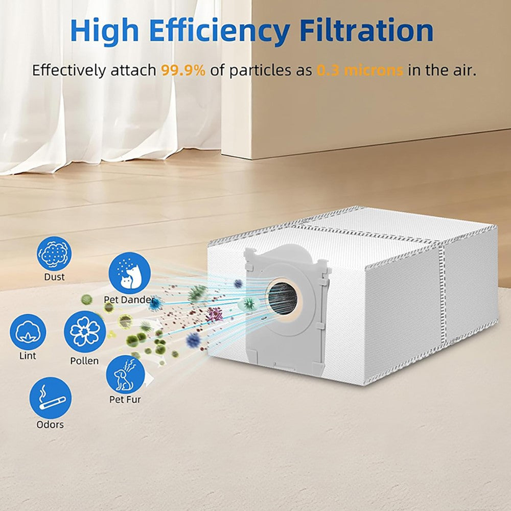 JUNSUNMAY 6Pcs 3.5L Dust Bags for Ecovacs Deebot X8 Omni / X8 Pro Omni / X9 Pro Omni / T50 Omni / T50 Pro Omni