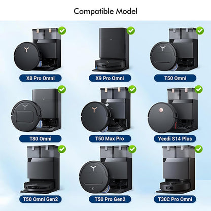 JUNSUNMAY 6Pcs 3.5L Dust Bags for Ecovacs Deebot X8 Omni / X8 Pro Omni / X9 Pro Omni / T50 Omni / T50 Pro Omni