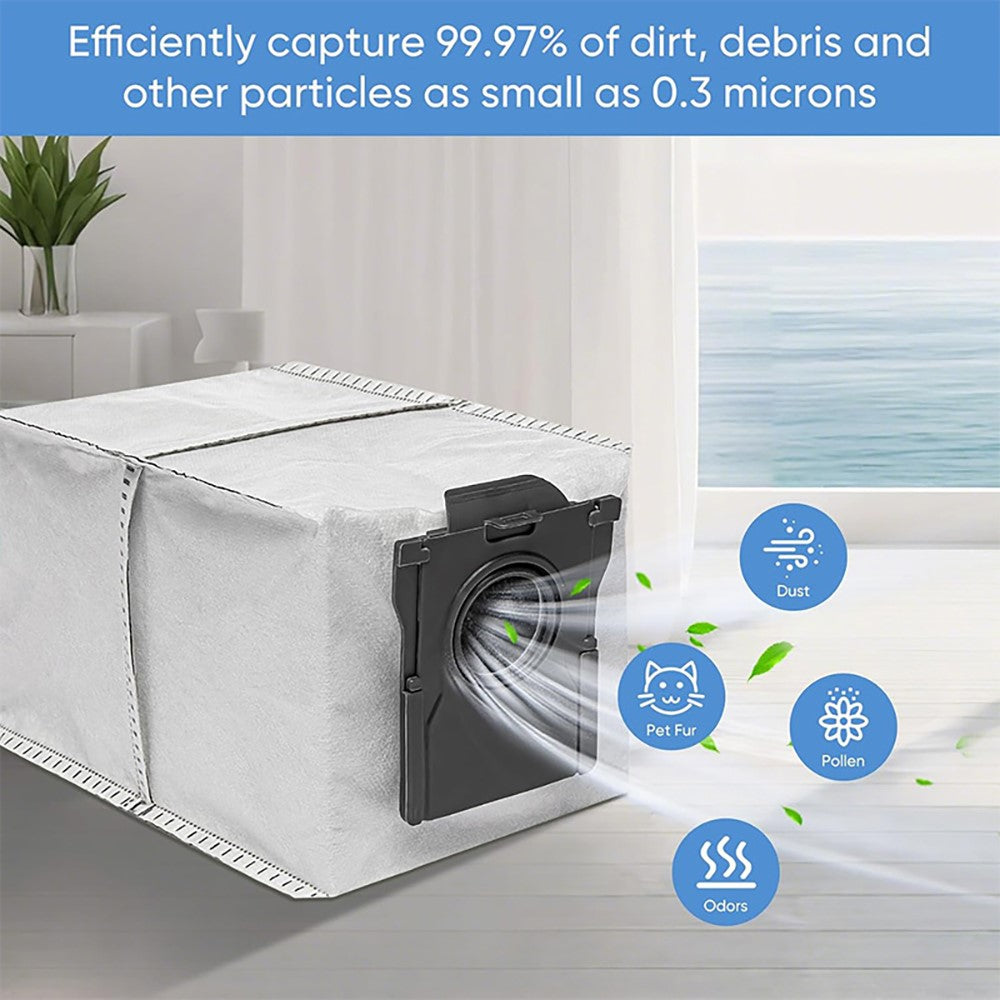 JUNSUNMAY 6Pcs 3.2L Dust Bags for Dreame L40S Pro Ultra / X50 Ultra Complete / X30 Ultra Robot Vacuum Parts