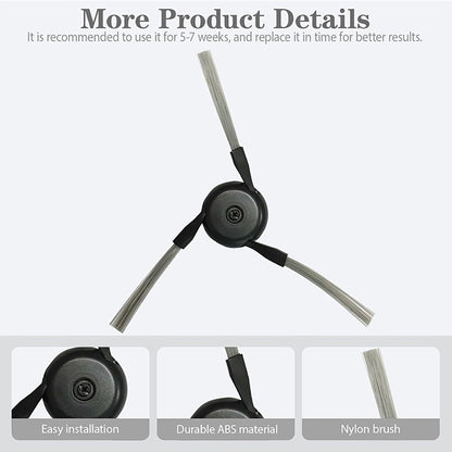 JUNSUNMAY 6Pcs Side Brush for Dreame X50 Ultra / L50 Ultra / X40 Ultra Robot Vacuum Replacement Part