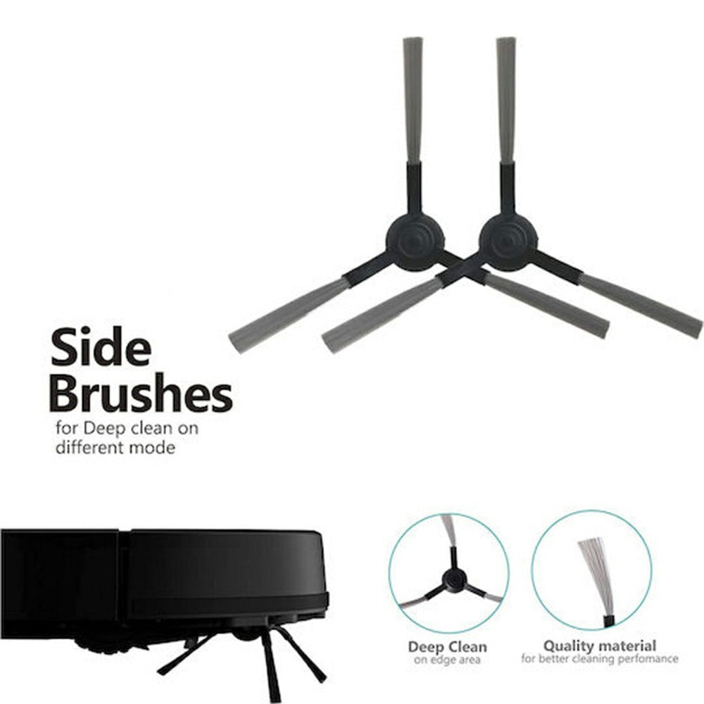 9Pcs / Set For Xiaomi Mijia Robot Vacuum Mop P (SKV4109GL / SKV4110GL / STYTJ02YM) / Viomi V2 Pro (V-RVCLM21B) Main Brush HEPA Filter Mop Cloth and Cleaning Brush Kit