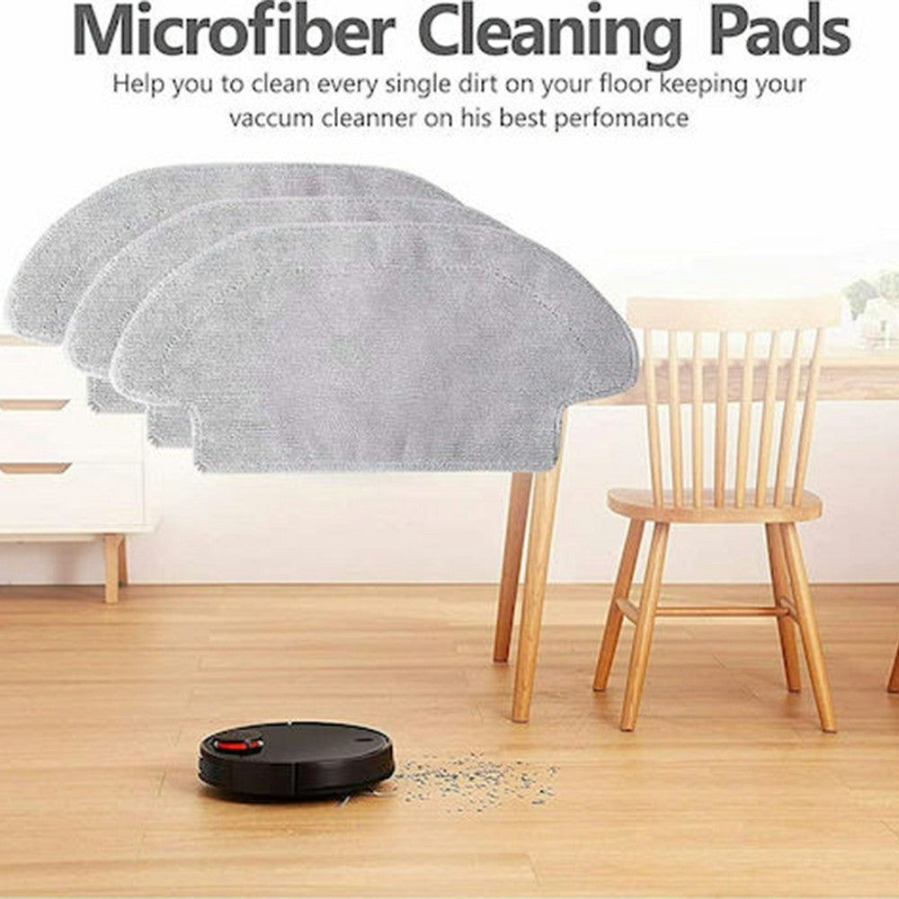 9Pcs / Set For Xiaomi Mijia Robot Vacuum Mop P (SKV4109GL / SKV4110GL / STYTJ02YM) / Viomi V2 Pro (V-RVCLM21B) Main Brush HEPA Filter Mop Cloth and Cleaning Brush Kit
