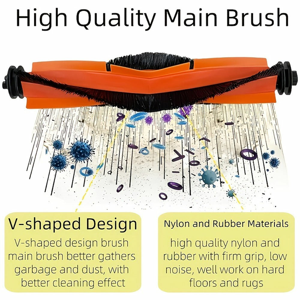 9Pcs / Set For Xiaomi Robot Vacuum X20+ / X10+ Robot Vacuum Replacement Parts with Main Brush Filter Dust Bag