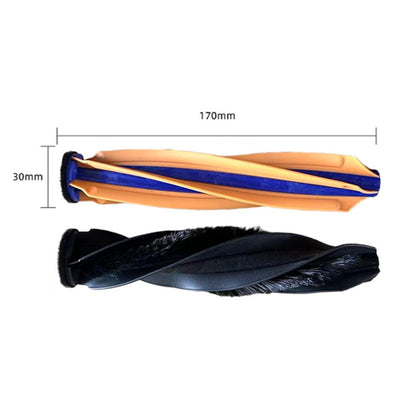 For Dreame X60 Max Ultra Robot Vacuum Dual Main Brush Roll Set Spiral Rubber Strip Fiber Brush