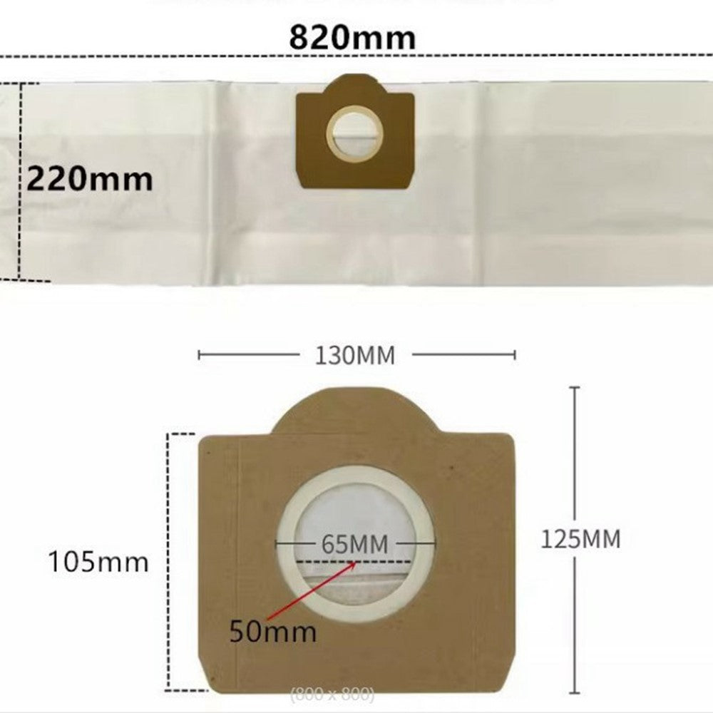 For Karcher WD 3 Non-woven Fabric Dust Bag Vacuum Cleaner Dust Collection Bag Replacement Part