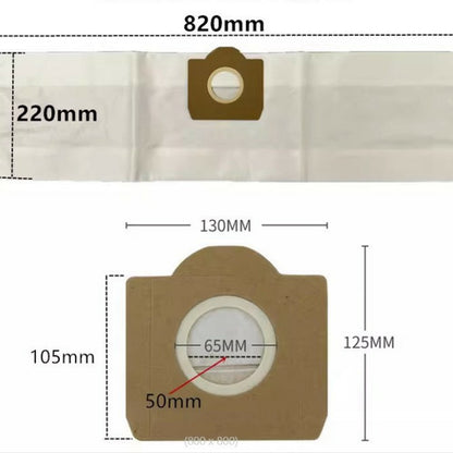 For Karcher WD 3 Non-woven Fabric Dust Bag Vacuum Cleaner Dust Collection Bag Replacement Part