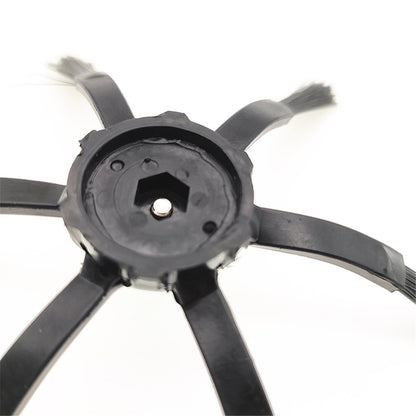 2Pcs 6-Armed Side Brush for Roborock S5 / S6 / S5 Max / S6 Max / S7 / S7 MaxV / S8 / S8+ / S8 Ultra Vacuum Cleaner Electric Sweeper Parts (Black)