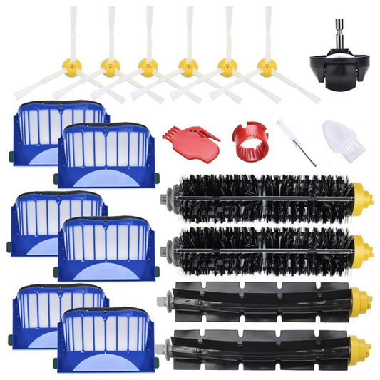 1 Set For iRobot Roomba 600 Series 2 Pairs Main Brush+6 Filter+6 Side-Edge Brush+4 Cleaning Tools+1 Wheel