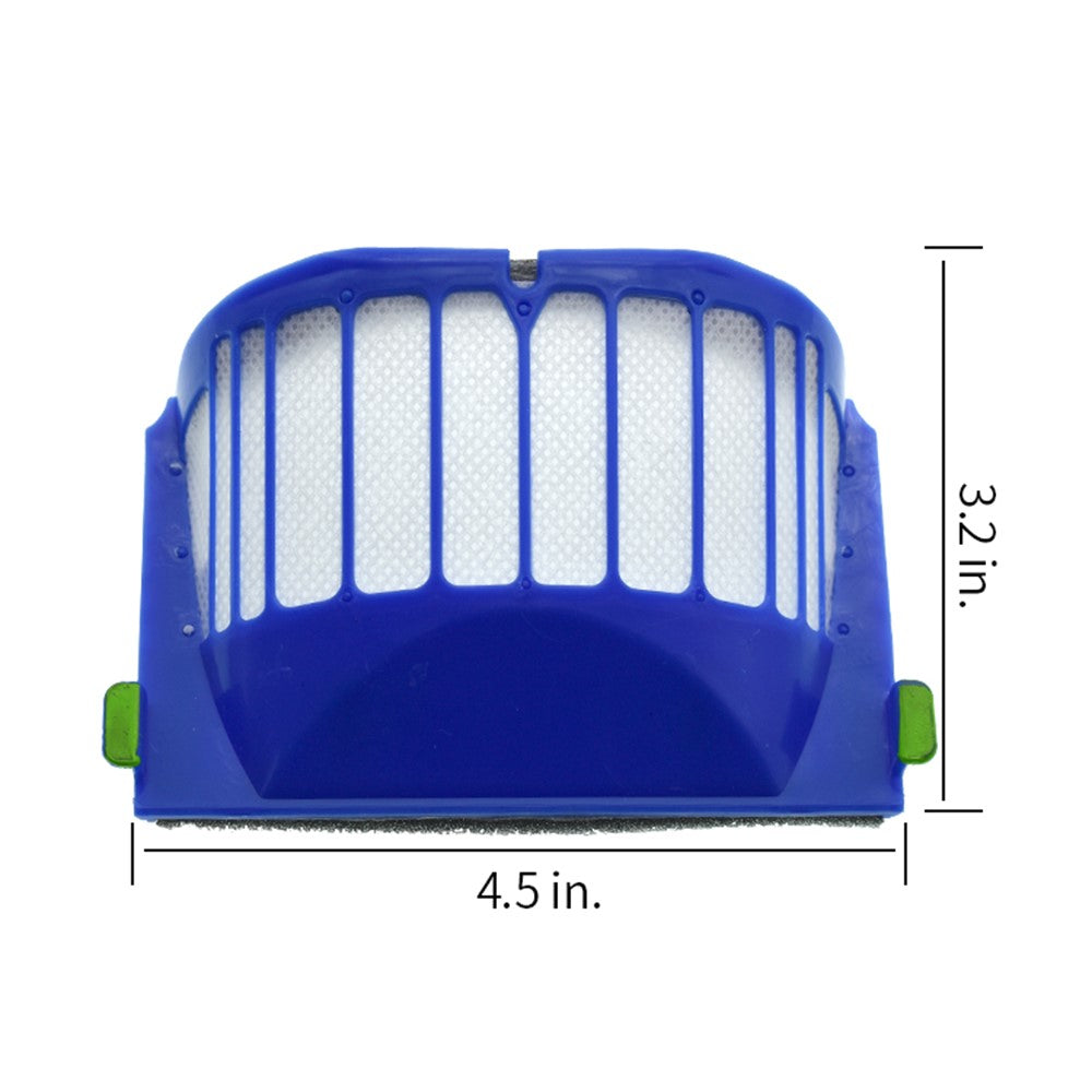 1 Pair Main Brush for iRobot Roomba 600 Series, 4 Replacement Filter+4 Side-Edge Brush+2 Comb+1 Screwdriver