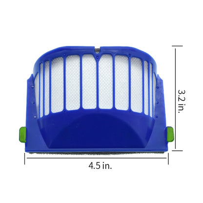1 Pair Main Brush for iRobot Roomba 600 Series, 4 Replacement Filter+4 Side-Edge Brush+2 Comb+1 Screwdriver