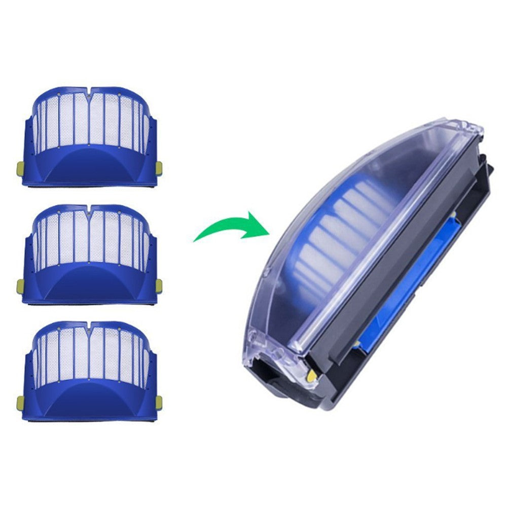 11Pcs Replacement Parts Accessories For iRobot Roomba 600 Series Filter Vacuum Cleaner Kit 10 Fliters+1 Brush