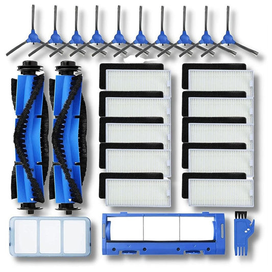 25Pcs / Set Sweeping Robot Accessories for Eufy Robovac 11S / 15C / 30C / 35C Main Brushes Filters Side Brushes Kit
