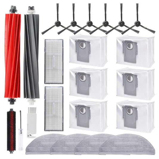 For Roborock G20 / S8 Pro Ultra Sweeping Robot 22Pcs Accessories Set Filters Main Brush Mop Cloth Side Brushes Dust Bags Cleaning Tools Kit