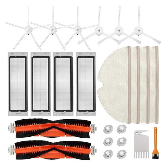 24Pcs / Set For Roborock S4 / S5 / S6 Main Brush + Filter + Mop + Side Brush Accessories Kit