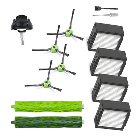 12Pcs / Set For iRobot Roomba  i7 / i6 / i3 / i4 Main Brush + Filter + Side Brush + Wheel Accessories Kit