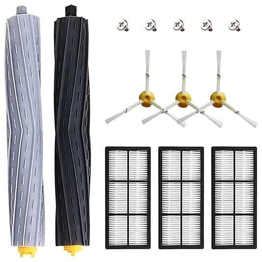 12Pcs / Set Replacement Parts for iRobot Roomba 800 / 900 Series, 1 Pair Main Brush+3 Filter+3 Side-Edge Brush+5 Screws