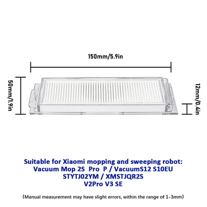 2Pcs Filters for Xiaomi Mi Robot Vacuum S12 / S10 EU / Mop 2S / Mop Pro / Mop P / VIOMI V2 Vacuum Cleaner Part