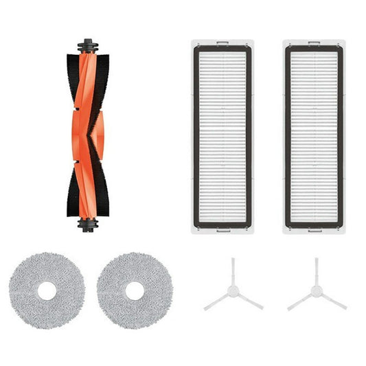7Pcs Replacement Part for Xiaomi Robot Vacuum S10+  /  S20+  /  X10+  /  X20+  /  X10 Vacuum Cleaner Main Brush Side Brush Filter Mop Pad Set