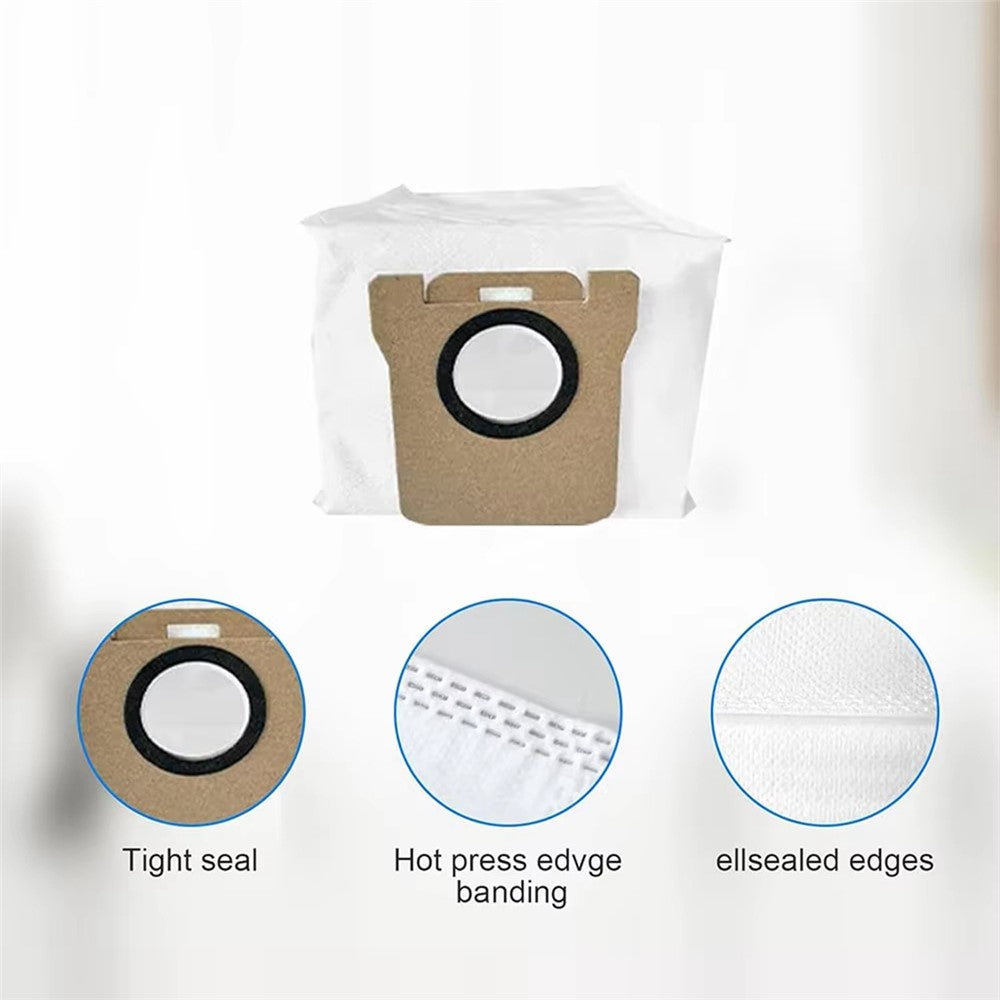 5Pcs Replacement Dust Bags for Dreame S10 / S10 Pro / X10 / Roborock P10 / P10 Pro Robot Vacuum Cleaner