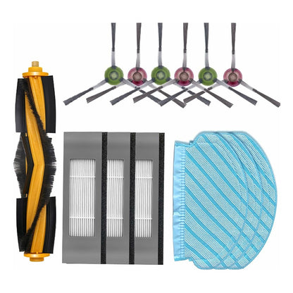 13Pcs Replacement Kit for Ecovacs DEEBOT OZMO 920 / 950 / T5 / T8 / T9 / N7 / N8 Main Brush Side Brush Mop Cloth Filter Set