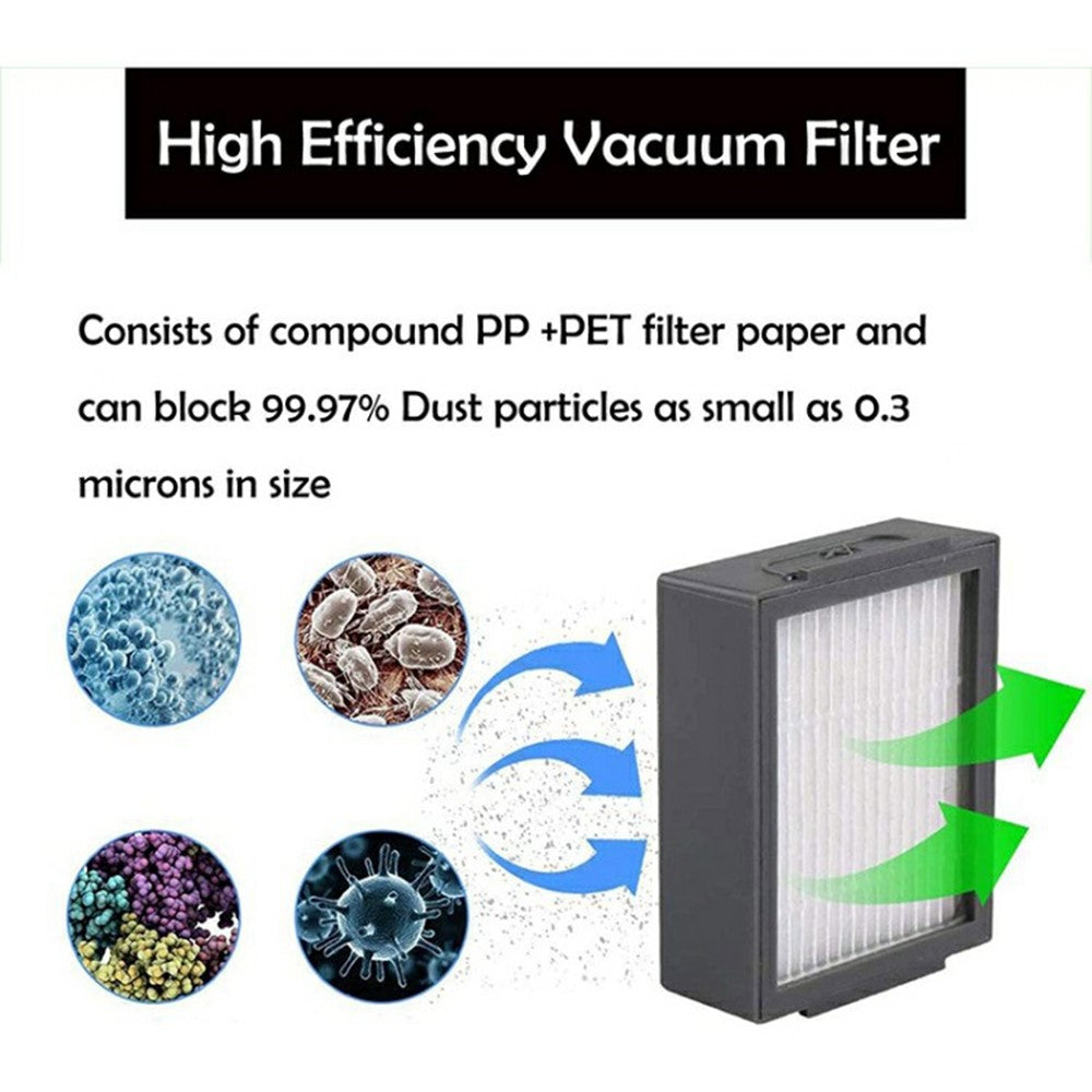 9Pcs Replacement Parts Set for iRobot Roomba i3  /  i4  /  i6  /  i7  /  E5  /  E6 with Dust Bag Main Brush Side Brush Filter