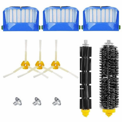 10Pcs Replacement Parts Kit for iRobot Roomba 610 / 620 / 630 / 650 / 660 Main Brush Side Brush Filter Set