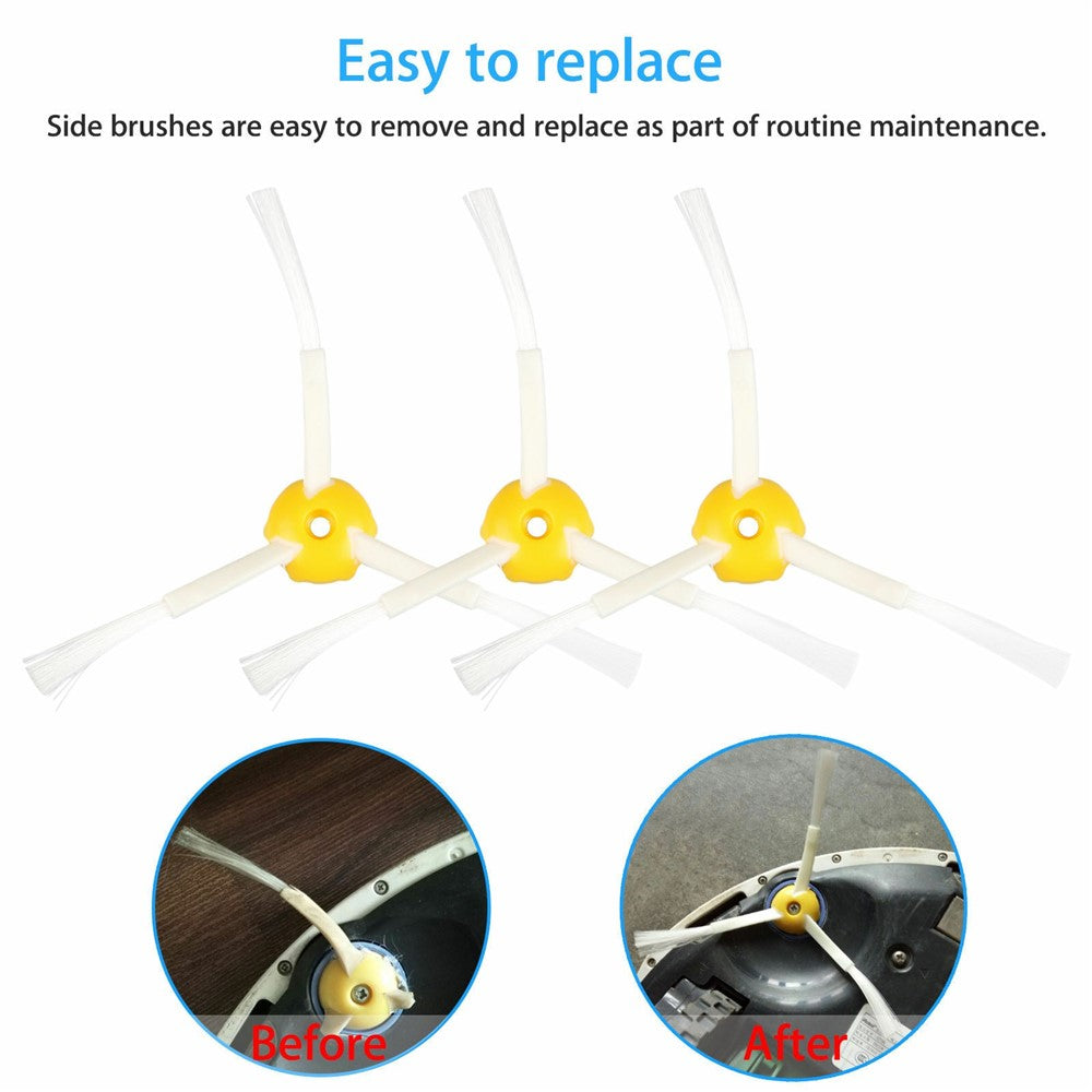 10Pcs Replacement Parts Kit for iRobot Roomba 610 / 620 / 630 / 650 / 660 Main Brush Side Brush Filter Set