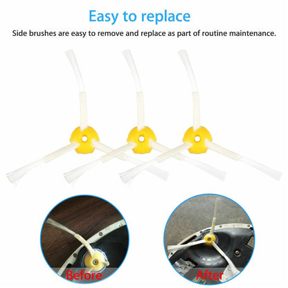 10Pcs Replacement Parts Kit for iRobot Roomba 610 / 620 / 630 / 650 / 660 Main Brush Side Brush Filter Set